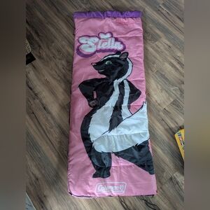 Coleman Stella the skunk sleeping bag pink and purple  64 x25
